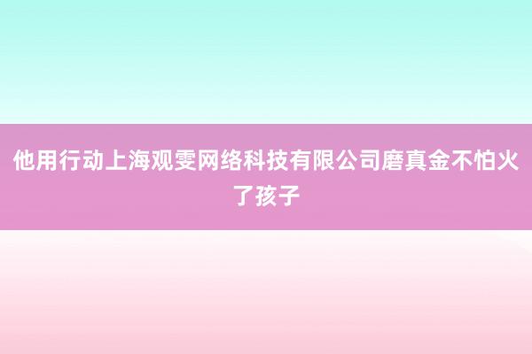 他用行动上海观雯网络科技有限公司磨真金不怕火了孩子